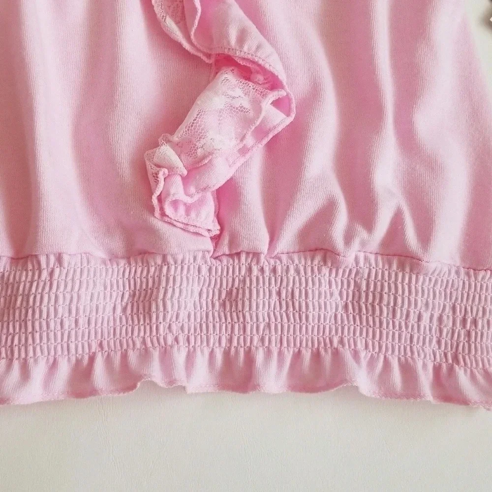 Little Lass Girls Lace Ruffle Top Shirt 18 Mos